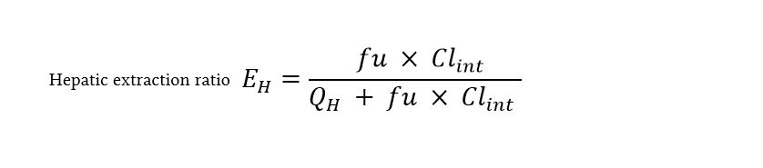 hepatic extraction ratio equation