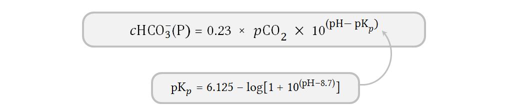 abg machine actual bicarbonate equation