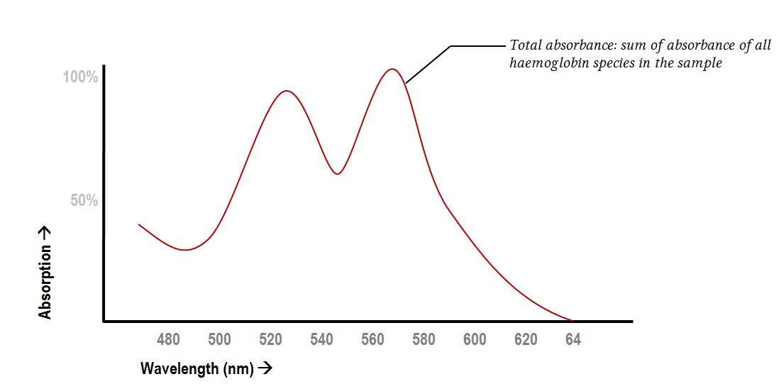 absorption spectra or total haemoglobin concentration