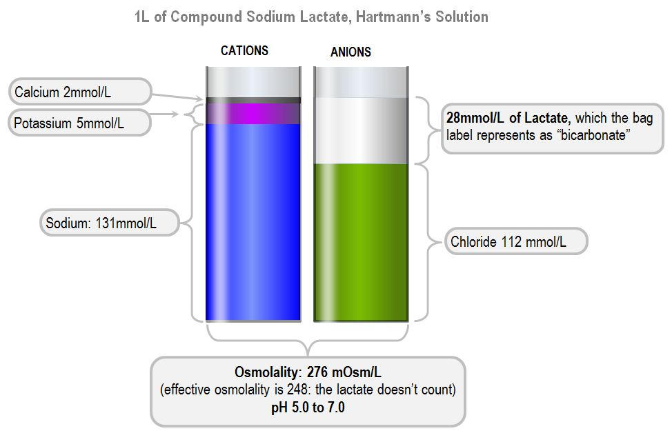 Contents of Hartmanns compound sodium lactate