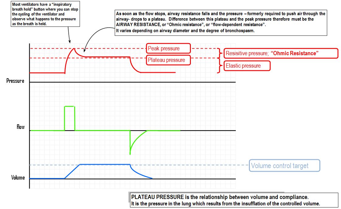 Alveolar pressure and the inspiratory hold manoeuvre