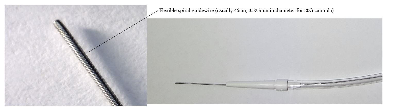 Arterial line guidewire